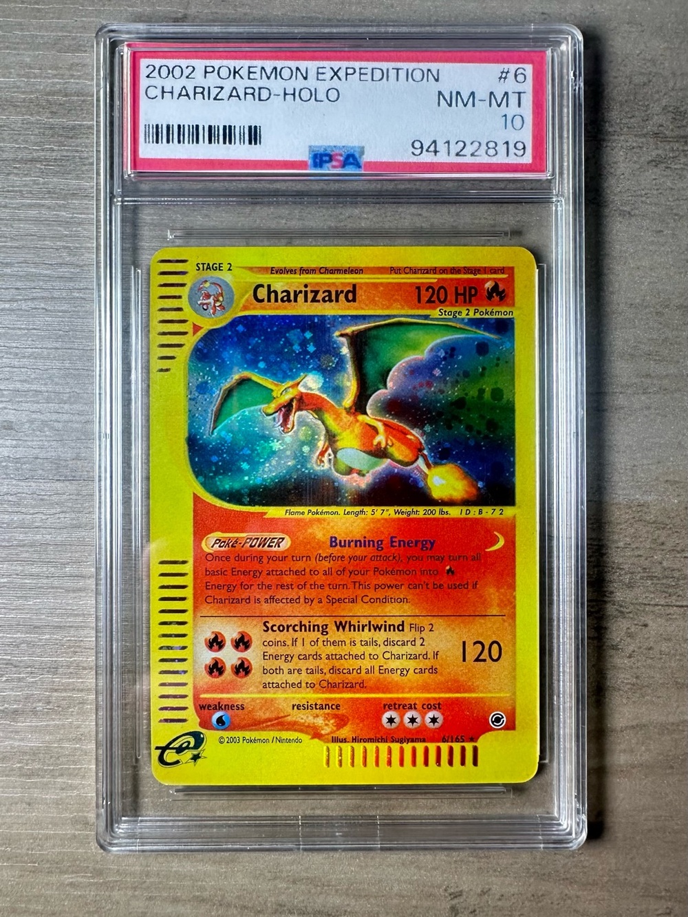 Charizard Holo Pokemon Expedition #6 Gem Mint 10 Novelty Card. Proxy.